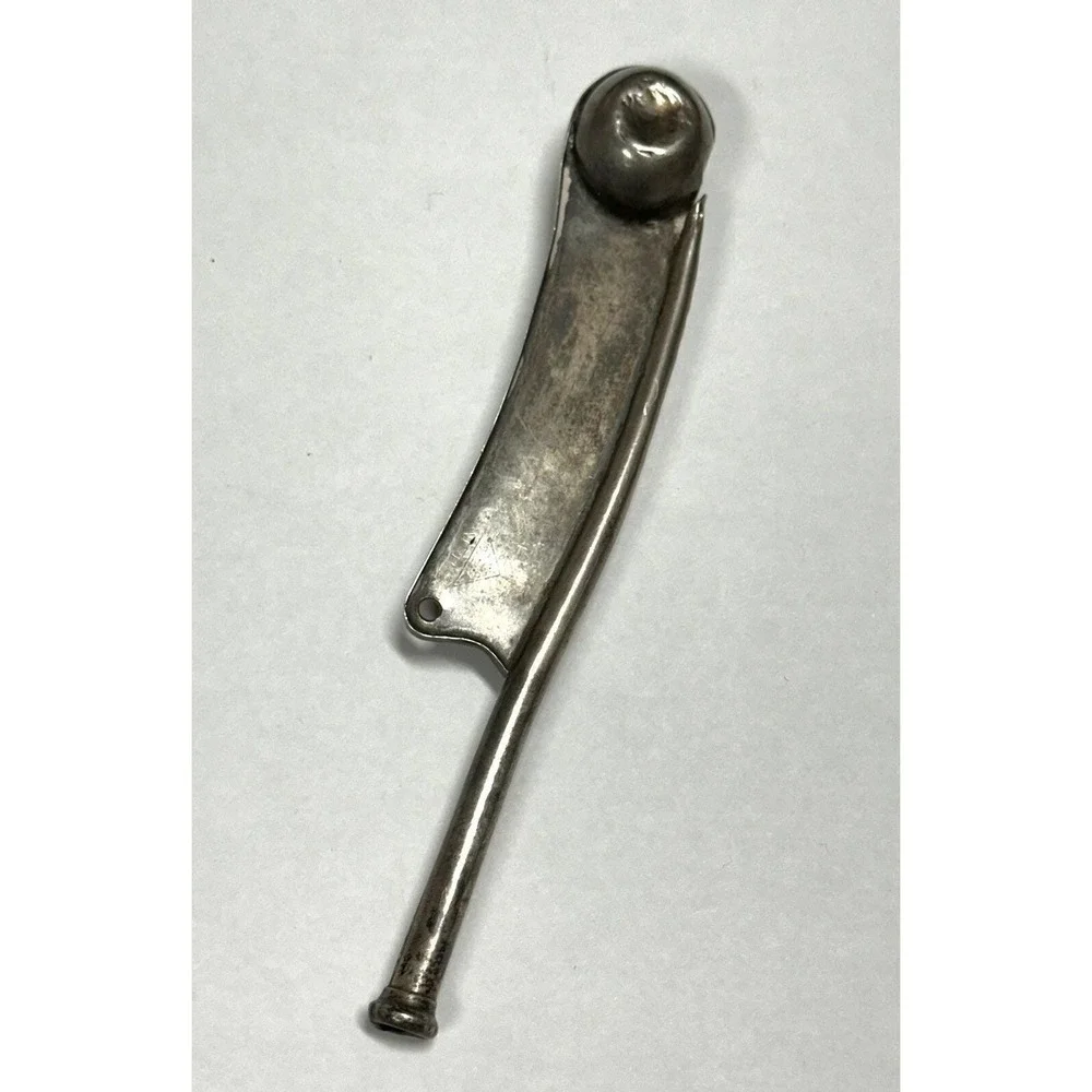 Vintage Sterling Silver Naval Bosun's Whistle Pipe Whistle A.E Co. Utica NY